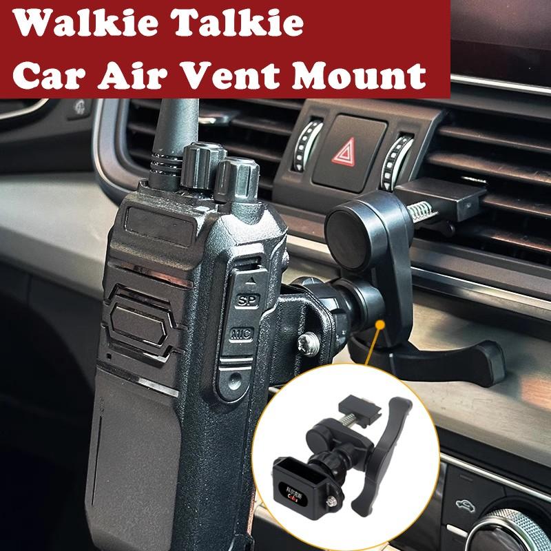 Walkie-talkie Air Vent Mount bracket, Adjustable Air Vents Holder, Handheld Mic Hook, Vehicle-Mounted Walkie-Talkie Handled Microphone Hook Bracket, Hand Microphone Back Clip Fix, adjustable, Vehicle Accessories