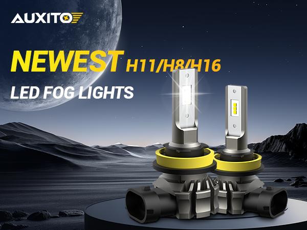 AUXITO H11/H8/H16 LED Fog Light Bulbs or DRL, 6000 Lumens 6500K Cool White Light/3000K Amber Yellow Light, 300% Brightness, CSP LED Chips Fog Lamps Replacement for Cars, Play and Plug (Pack of 2) AUXITO H11/H8/H16 LED Fog Light Bulbs or DRL, 6000 Lumens 6500K Cool White Light/3000K Amber Yellow Light, 300% Brightness, CSP LED Chips Fog Lamps Replacement for Cars, Play and Plug (Pack of 2)