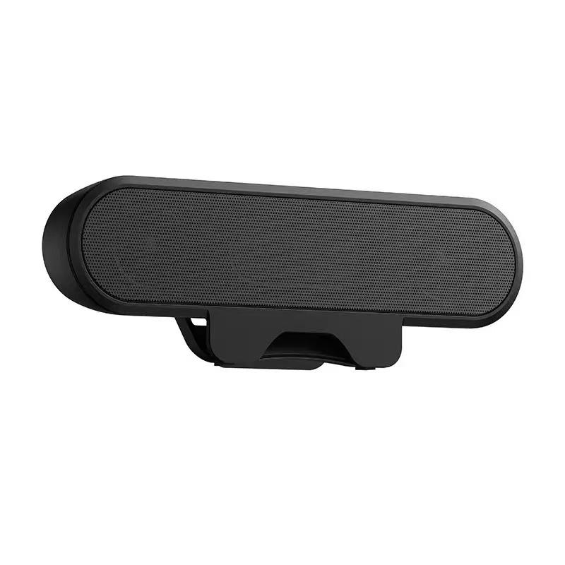 Computer speaker, monitor speaker, stereoscopic sound effect, adjustable volume, easy to clip onto the monitor without taking up space, wired audio, portable speaker, suitable for laptops, games, homes, conferences, desktops