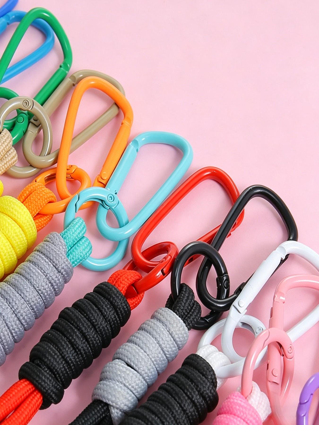 Handmade Multicolor Keychain, Backpack Decoration, Anti-Loss Keychain, Phone Accessory, Polyester Short Strap Pendant, Phone Case Keychain