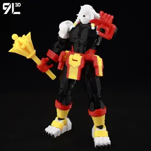 ​9L3D Lucky13 Berserk Beast Action Figure Dummy13 with Morningstar T13 Multi-Jointed 3D Printed Collectible Toys Titan13​