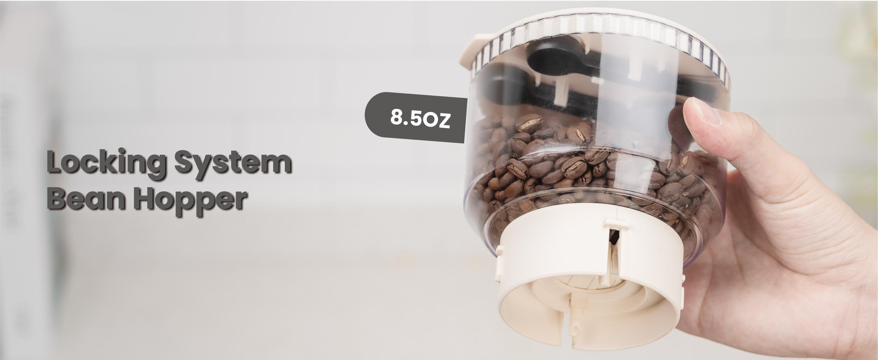 【Springtok】Gevi Electric Coffee Grinder | 35 Grind Settings | Conical Burr for Espresso, Drip, French Press & More | Anti-Static Design, White