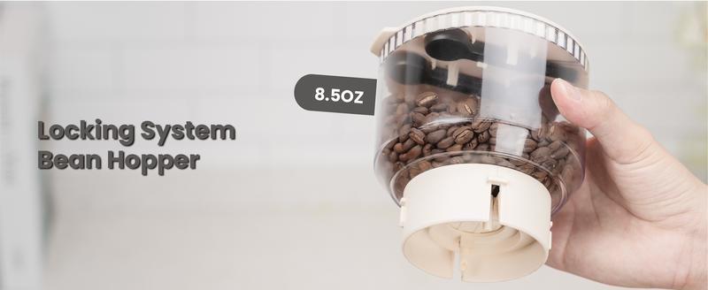 【Springtok】Gevi Electric Coffee Grinder | 35 Grind Settings | Conical Burr for Espresso, Drip, French Press & More | Anti-Static Design, White