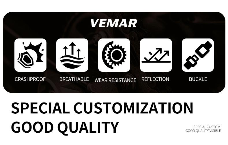 Vemar 4-Piece/Set Motorcycle Knee and Elbow Pads Set, Long Protective Gear for Cycling, Unisex Elbow Guards Knee Protector for Safety Motorbike Riding