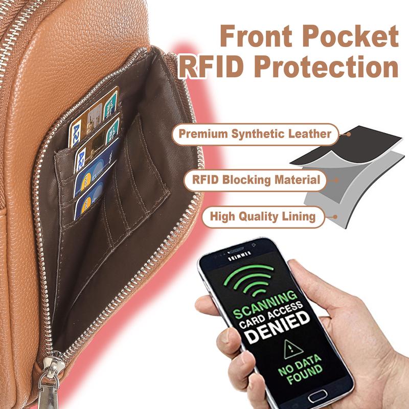 INICAT RFID Blocking Anti-Theft  Small Crossbody Sling Bags  Chest bag for Women and Men