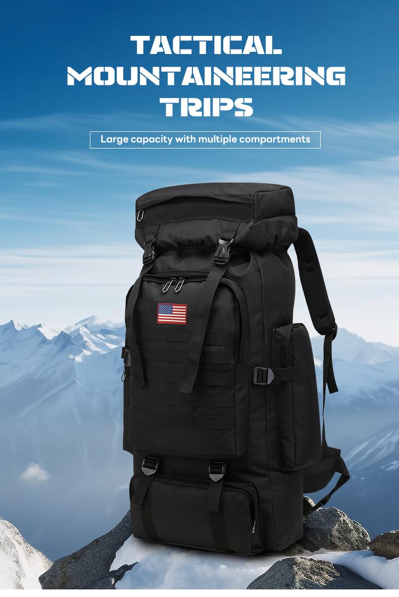 【Black Friday】Prepper Bags, 80L Big Forest Bugout Bags, 600D Oxford Fabric Go Bag, Waterproof and Breathable Travel Backpack, Spend night Biggie Handbag, Rugged and Durable Men's Camouflage Backpack Hiking Camping Hunting Fishing