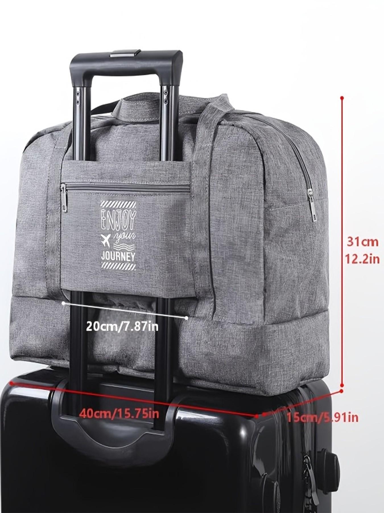 5.28 Gallon Large Capacity Dual Layer Travel Organizer, Gym and Swim Bag, Unisex Sports Bag, Solid Color Carry-On, Weekend Trip Bag