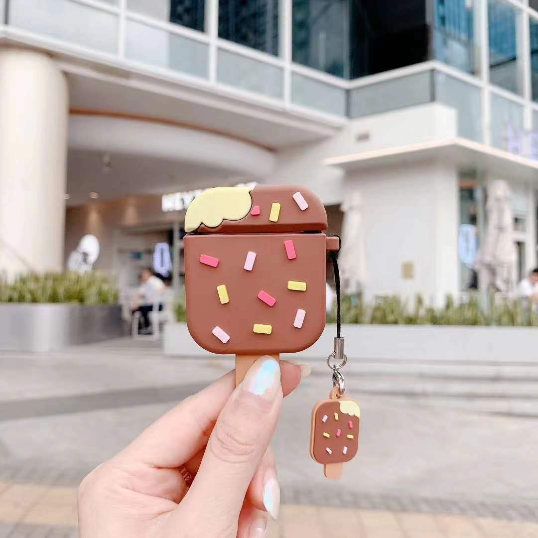 1 piece of ice cream earphone case,Cute wireless Bluetooth earphone case, drop resistant, durable and stylish accessory, suitable for AirPods pro3/1/2/3/4/pro/pro2(Different models may have different shapes)