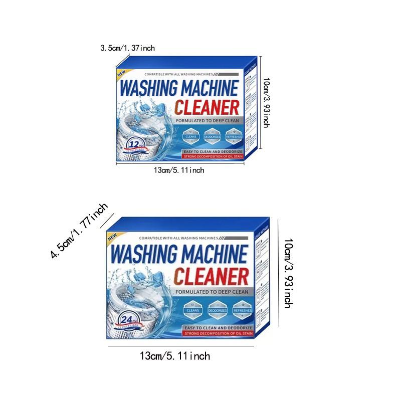 Washing Machine Cleaner and Descaler 12/24 Tablets per Box, Deep Cleaning Tablets for Front-Load and Top-Load Washers, -Friendly Deodorizer, Provides 12 Months and 24 Months Supply