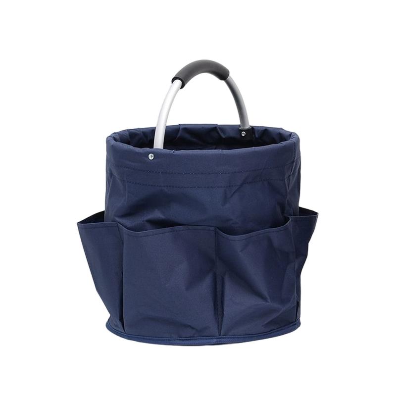 Foldable Multi-Functional Handheld Storage Basket, Outdoor Picnic Camping Tool Bucket, Waterproof Oxford Fabric Organizer
