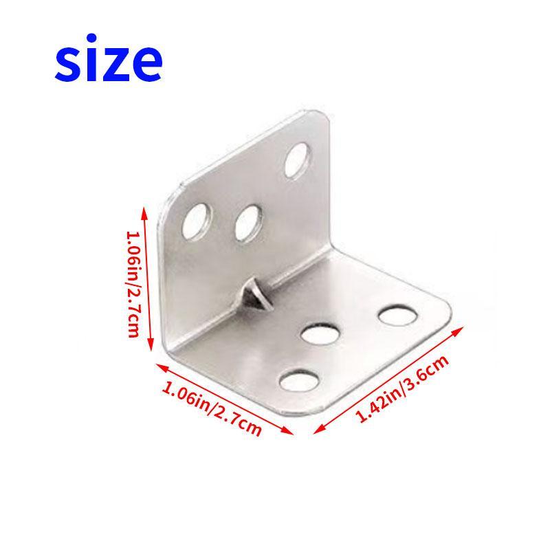 L-Shape Corner Support Bracket, 90 Degree Right Angle L-Shaped Stand with Screws, Ideal for Wooden Shelves Cabinets Furniture