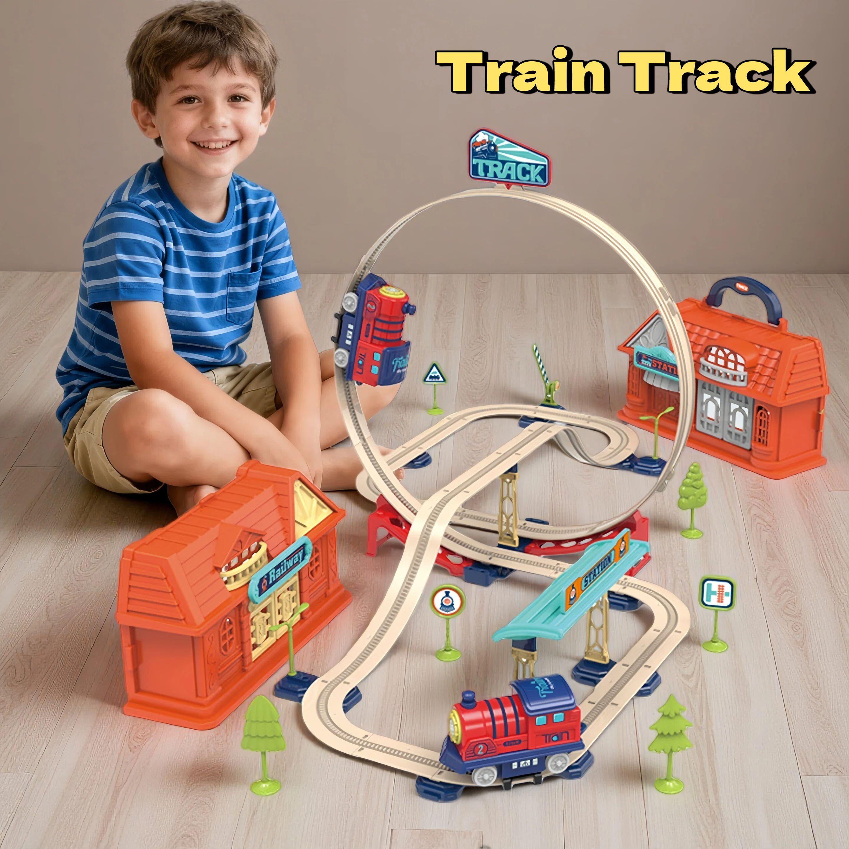 Convenience Store Electric Train & Track Set. Flexible assembly ...