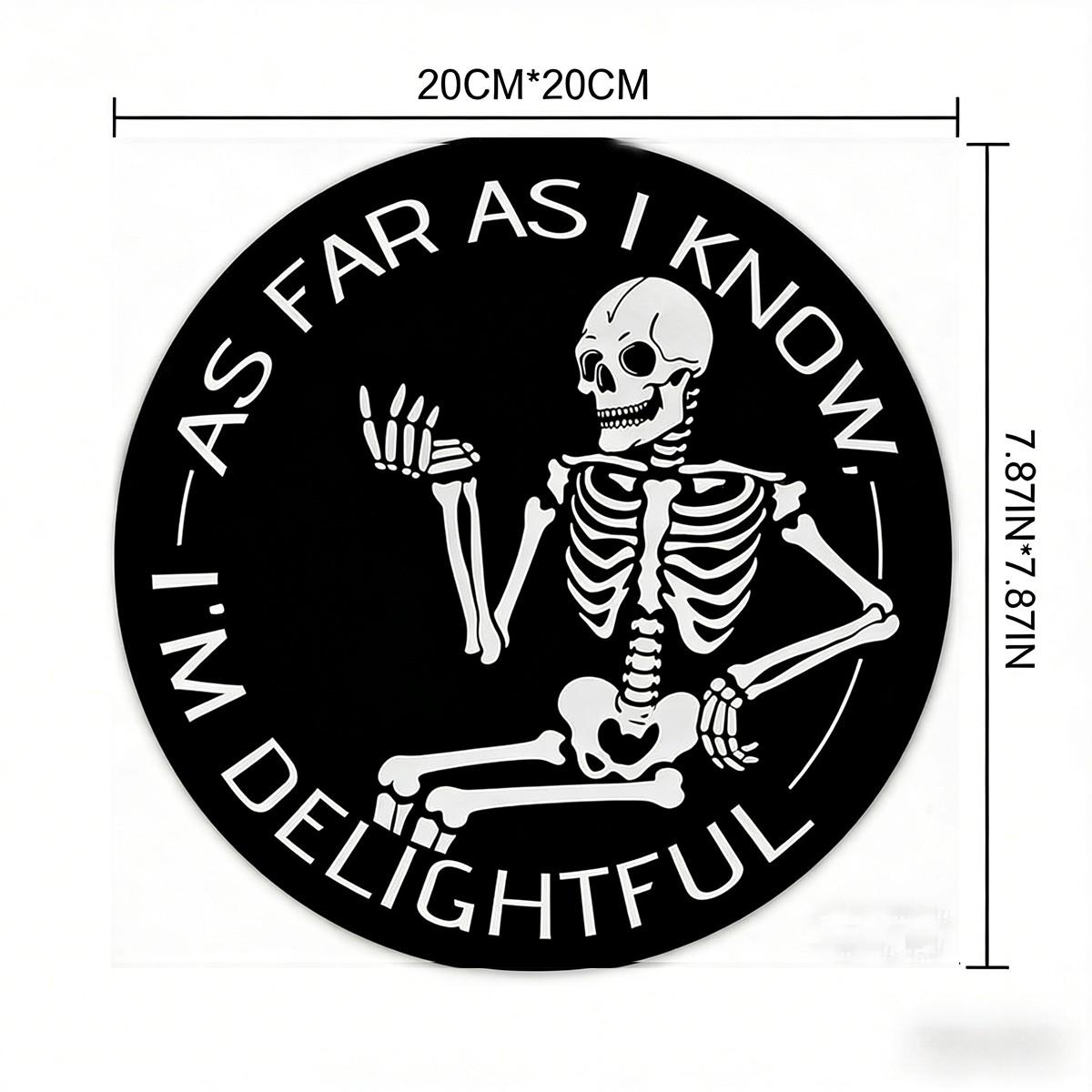 Fashion Skull Head Round Mouse Pad, Non-Slip Rubber Base, Small Desktop Mat for PC/laptop, Gaming/mouse Pad, Gift for Women, 7.87 Inches