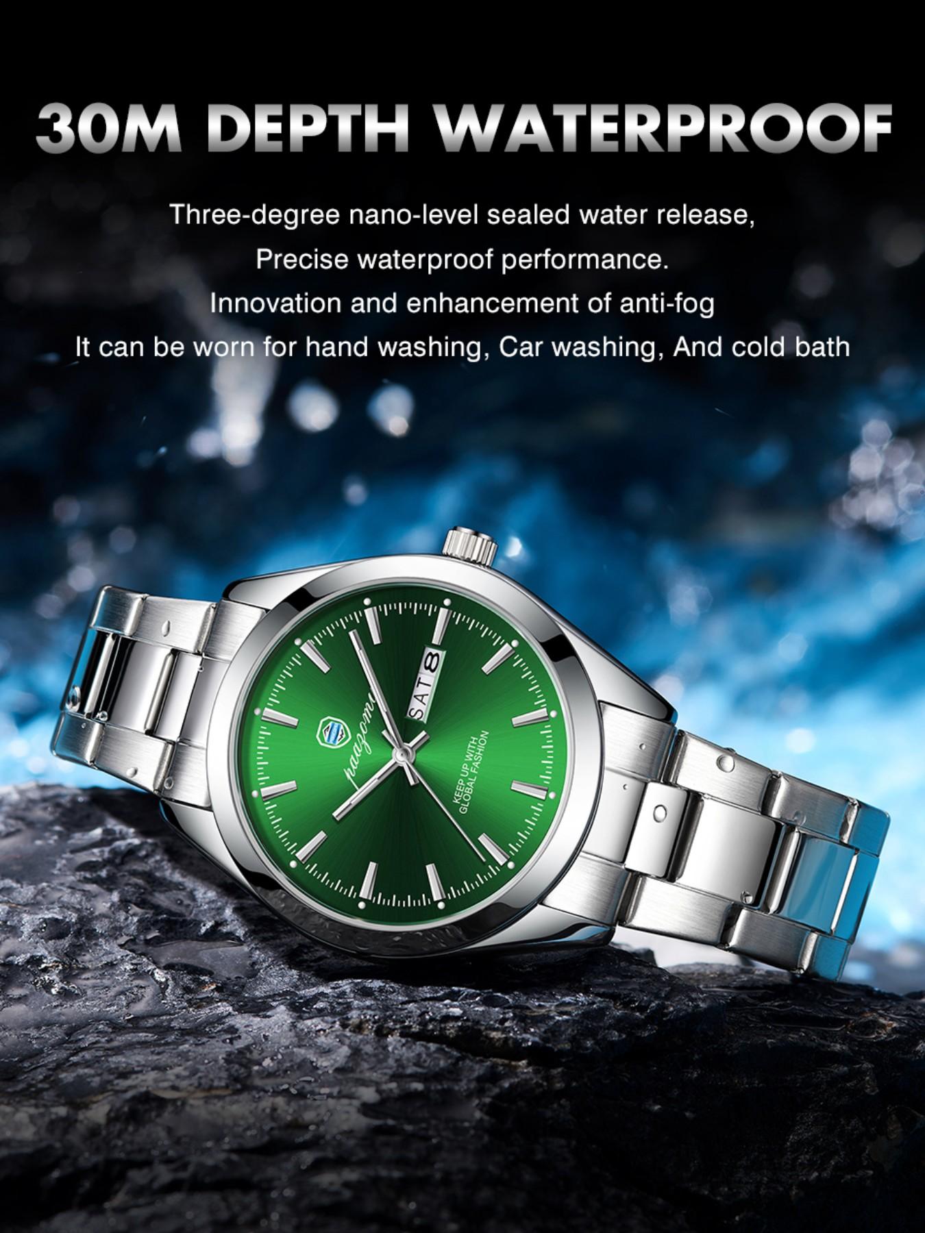 Paazomu Men's Business Watch, Stainless Steel, Interchangeable Straps, Ultra Thin, Japanese Quartz Movement, 1 Set, Men's Watch, Reloj Hombre