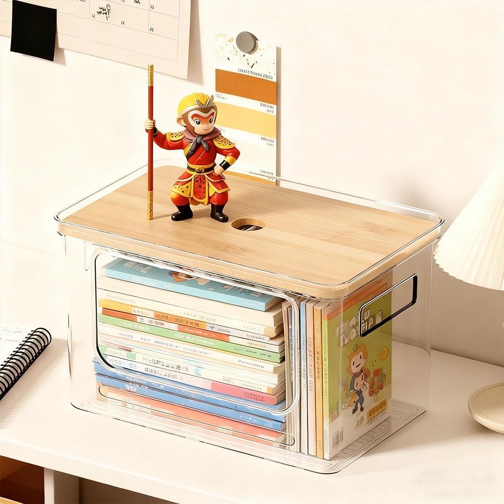 Covered storage box, suitable for kitchen and built in brush, with liquid compartment, laundry room garbage bag stand, food cabinet, kitchen cabinet, sink under storage box