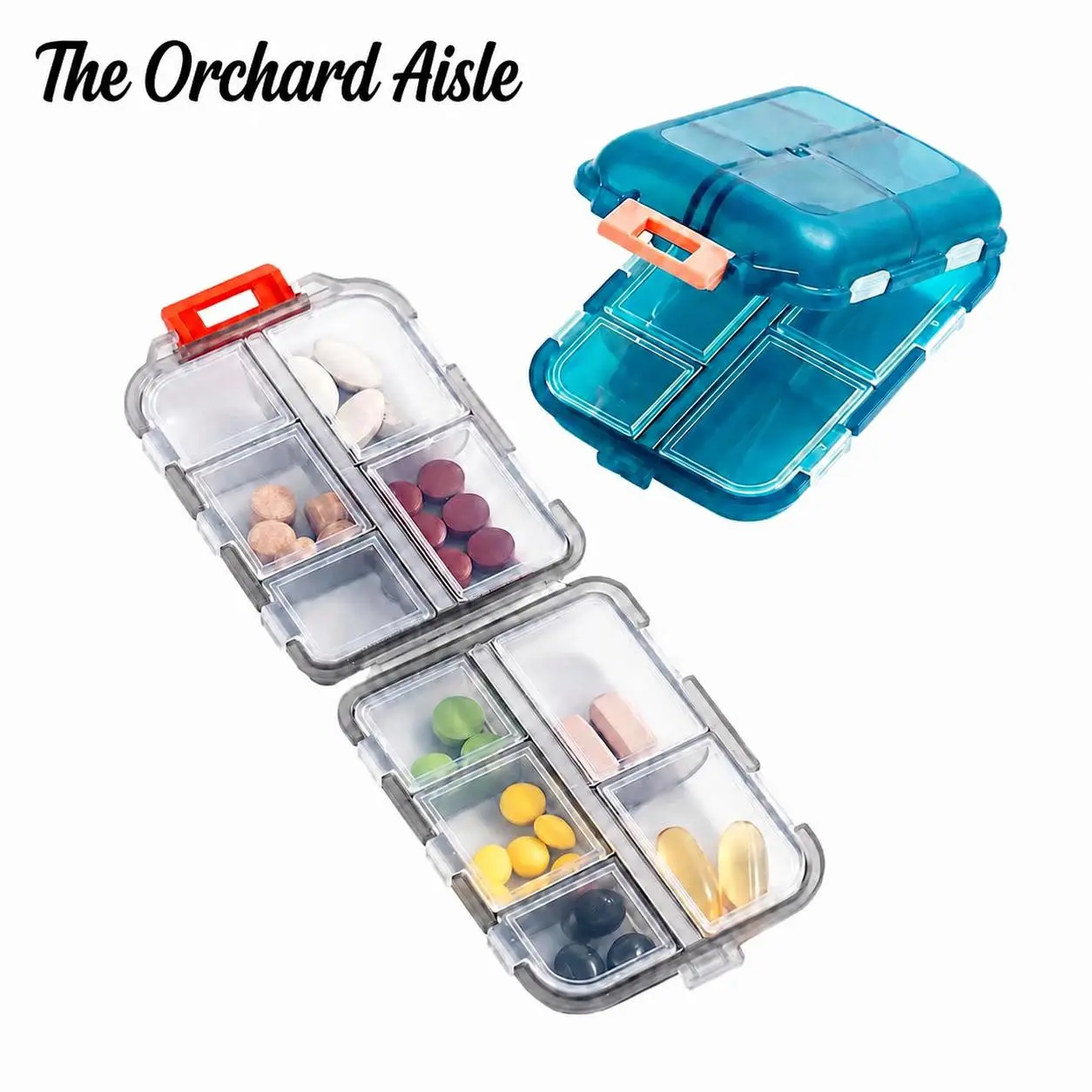 7-Day Portable Pill Organizer with 21 Clearly Labeled Dosing Compartments for Morning, Afternoon, and Evening Medications—Large-Capacity Weekly Tablet Dispenser Featuring Secure Snap-Latch Closure, Transparent Body for Quick Visual Inspection, and Ergonom