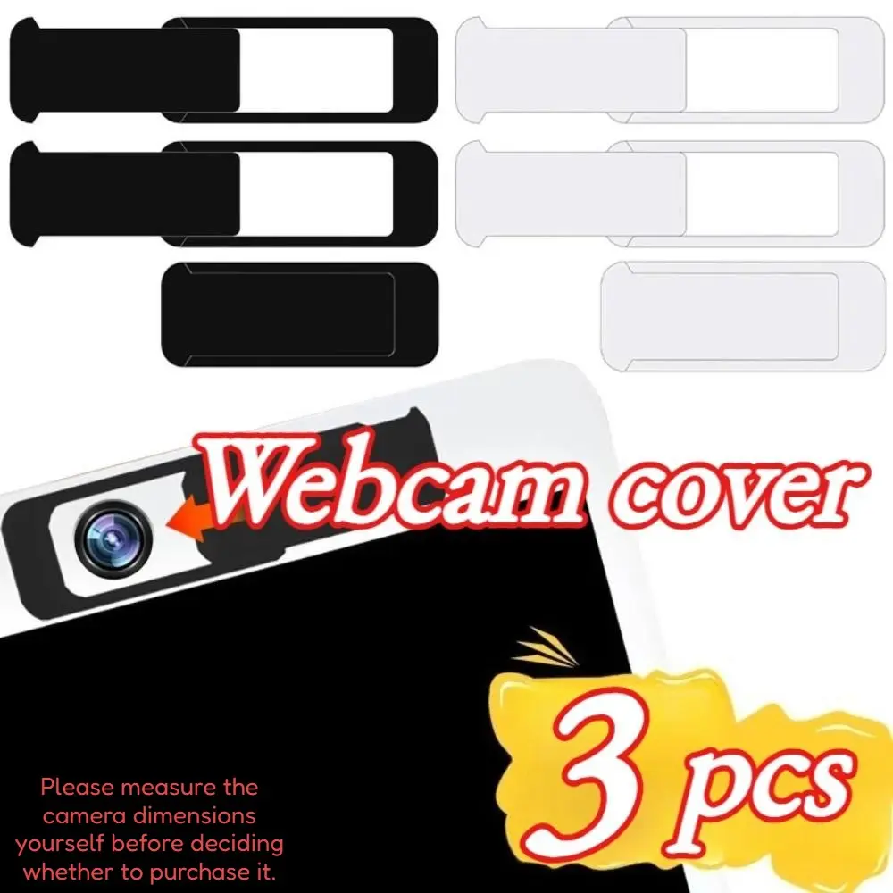 3pcs  Mobile phone computer camera protective cover blocking patch lens privacy cover webcam protective cover Protector Cover slider ultra-thin camera blocker anti-peep privacy protective film for laptops