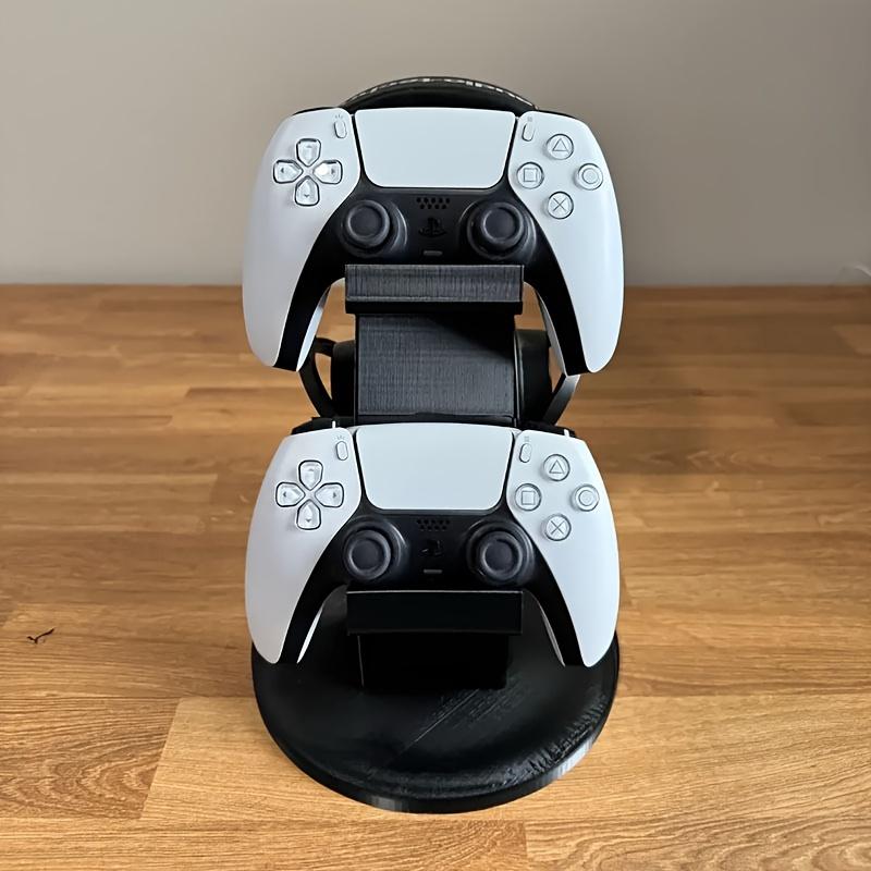 1PC Multifunctional Dual-Layer Stand for PS5 Controllers & Headsets, Desktop Storage & Display Organizer, PS5 Accessories (Controller & Headset Not Included), Console Accessories