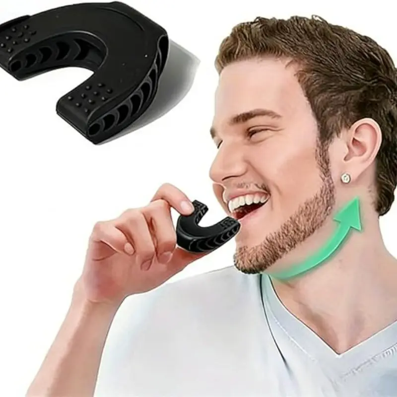 U Shape Jaw Exerciser, 1 Count Mouth Jawline Jaw Muscles Face Fitness Muscle Chew Ball, Bite Breaker Training Equipment