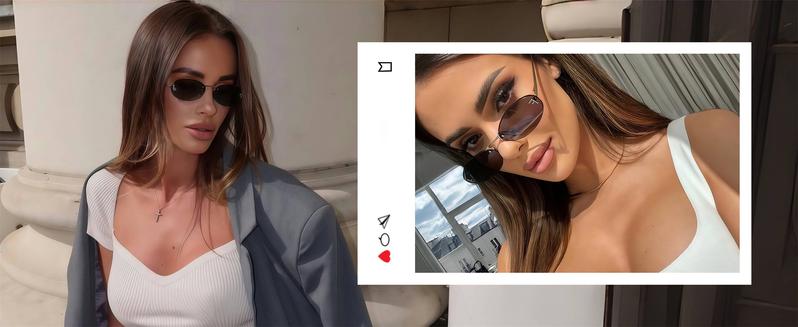 Retro Oval Y2K Sunglasses for Women Men, 2025 Trendy Chic Narrow Gold Metal Sunglasses Small Sunnies