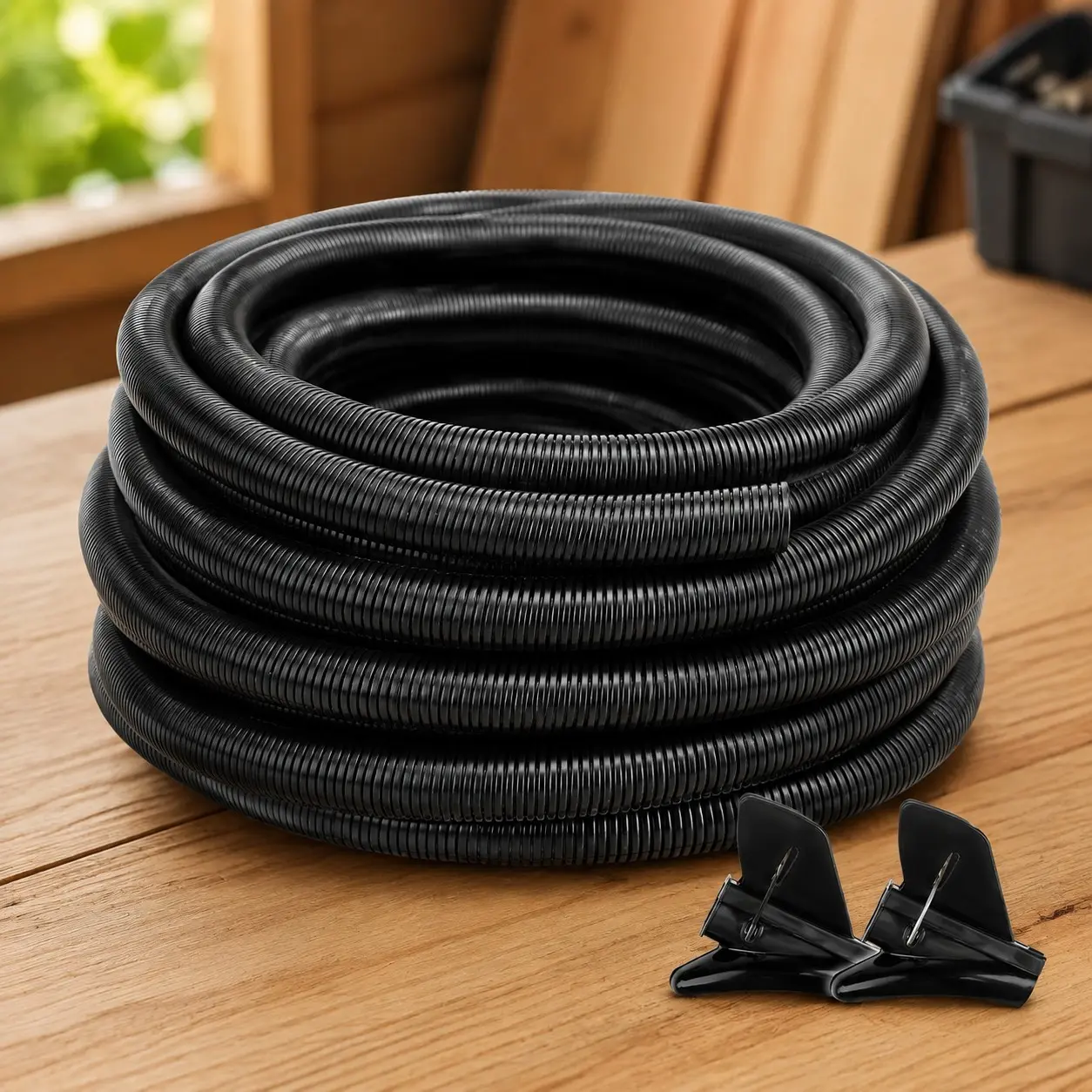 40 FT Wire Loom 1 Inch, Split Wire Loom Tubing Wire Conduit, Wire Protector Tubing – Black