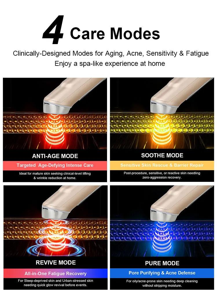 Age R Booster Pro Facial Beauty Device with LED Light Therapy EMS EP for Face and Neck Lifting Anti-Wrinkle Skin Care Home Use