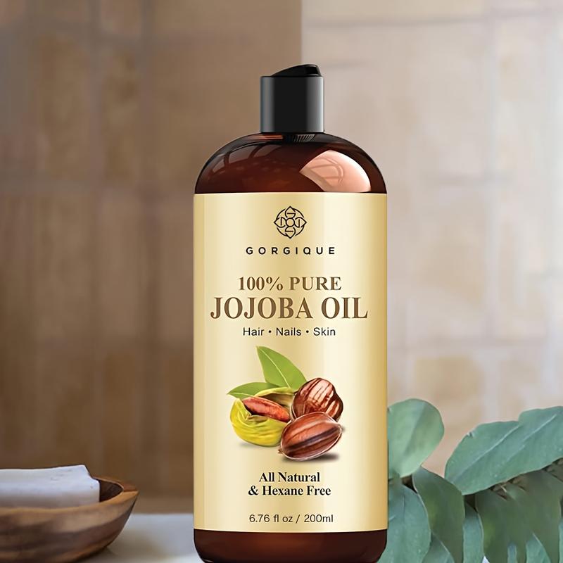 Gorsique 100% Pure Jojoba Oil 200ml - Cold Pressed Skin & Hair Care Oil - Natural Hexane-Free Formula for Men & Women - Hair Growth Oil - Cosmetic Daily Use