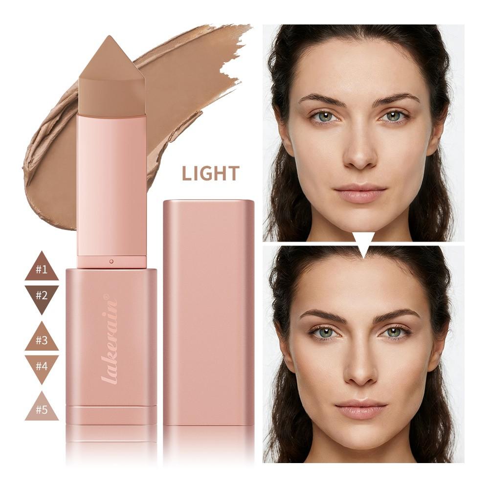 Lakerain 5 Colors Beauty Bronzer Cream Bronzer Stick Bronze Contour Stick, Long-Lasting Wear, Nourishing & Moisturizing, Waterproof & Sweatproof, Sculpted Natural Face Makeup, Summer Vibe, Suitable For Daily And Travel Use