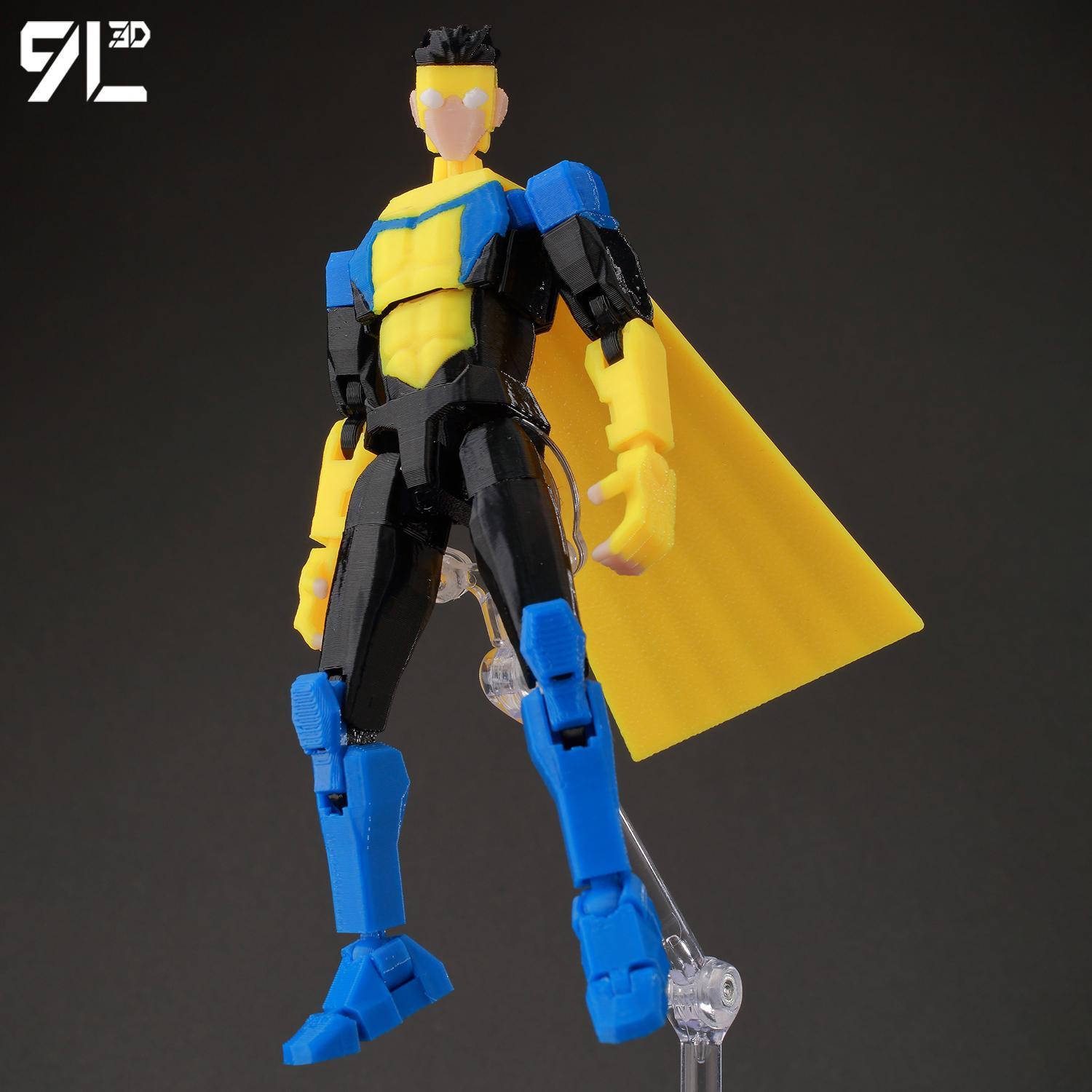 9L3D Printed Invincible Boy Invincible Mark OmniMan Great War Titan13 T13 Dummy13 Multi-Jointed Movable Anime Action Figure Toys