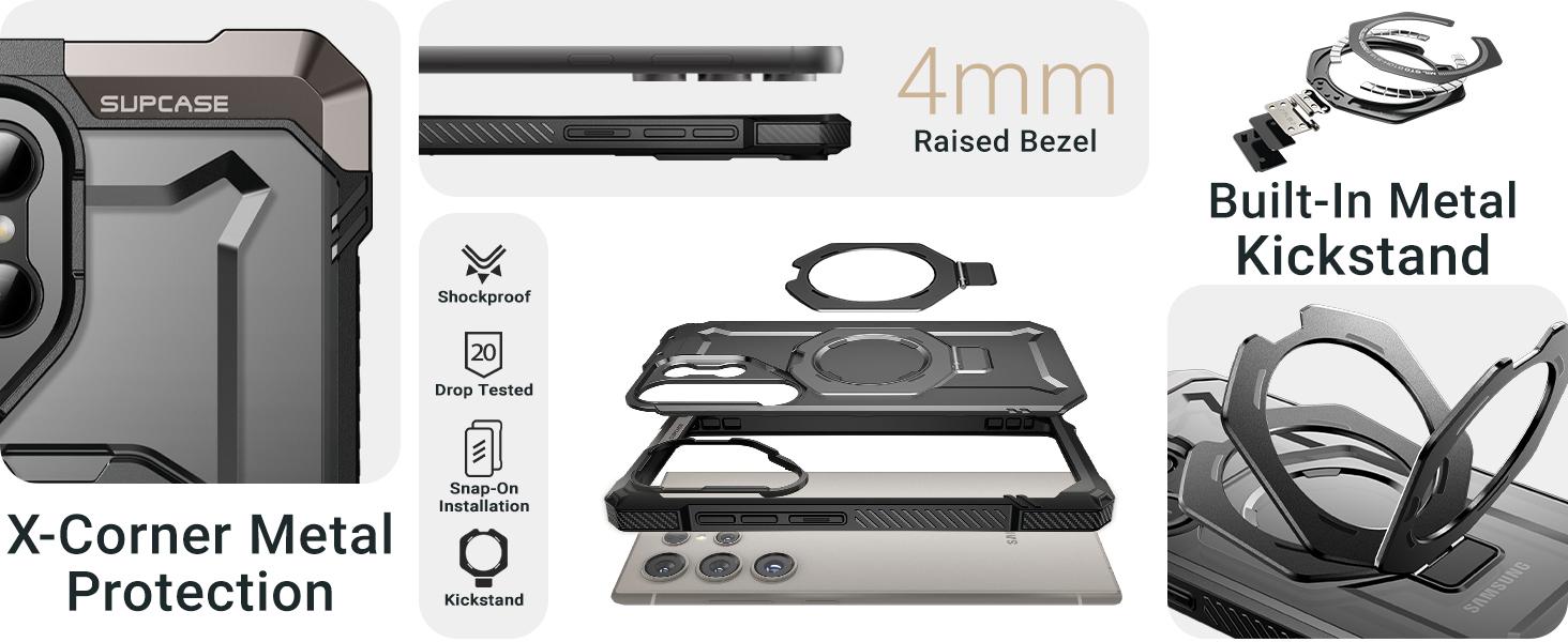 SUPCASE Samsung Galaxy S26/S25 Ultra Case with Stand, Unicorn Beetle Grip,Magnetic Design, Military-Grade Protection,Compatible with MagSafe Holder Cover Protector Screen Protector