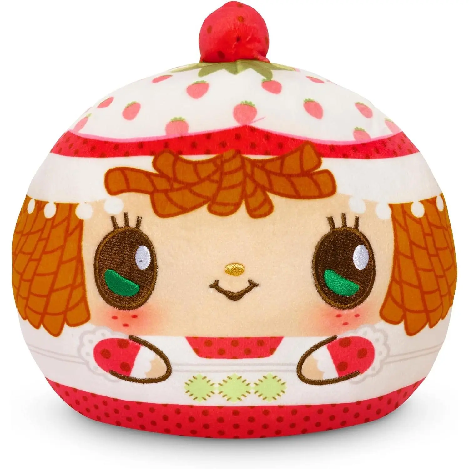 Strawberry Shortcake Scented Reversible Plushie - 6 Inch Cute Kawaii Strawberry Scented Soft Toy, Featuring Strawberry Shortcake and Custard Characters