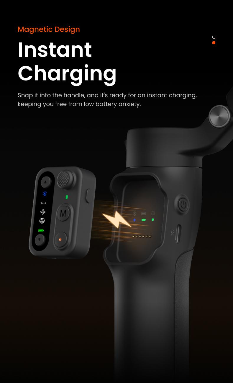 hohem iSteady X3 Gimbal Stabilizer for iPhone, Smartphone Gimbal with Detachable Remote Control, Portable Foldable 3-Axis Phone Gimbal for Android & iPhone 17 series, Built-in Tripod, Built-in Extendable Rod,Vlog Stabilizer