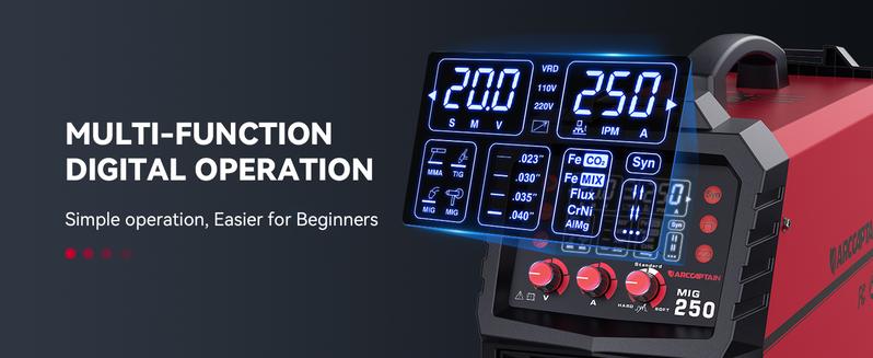 ARCCAPTAIN MIG250 Multi Process Welder 250 Amps MIG Welder Welding Machine Heavy Duty Work Portable Welder welder machine ARCCAPTAIN MIG250 Multi Process Welder 250 Amps MIG Welder Welding Machine Heavy Duty Work Portable Welder welder machine