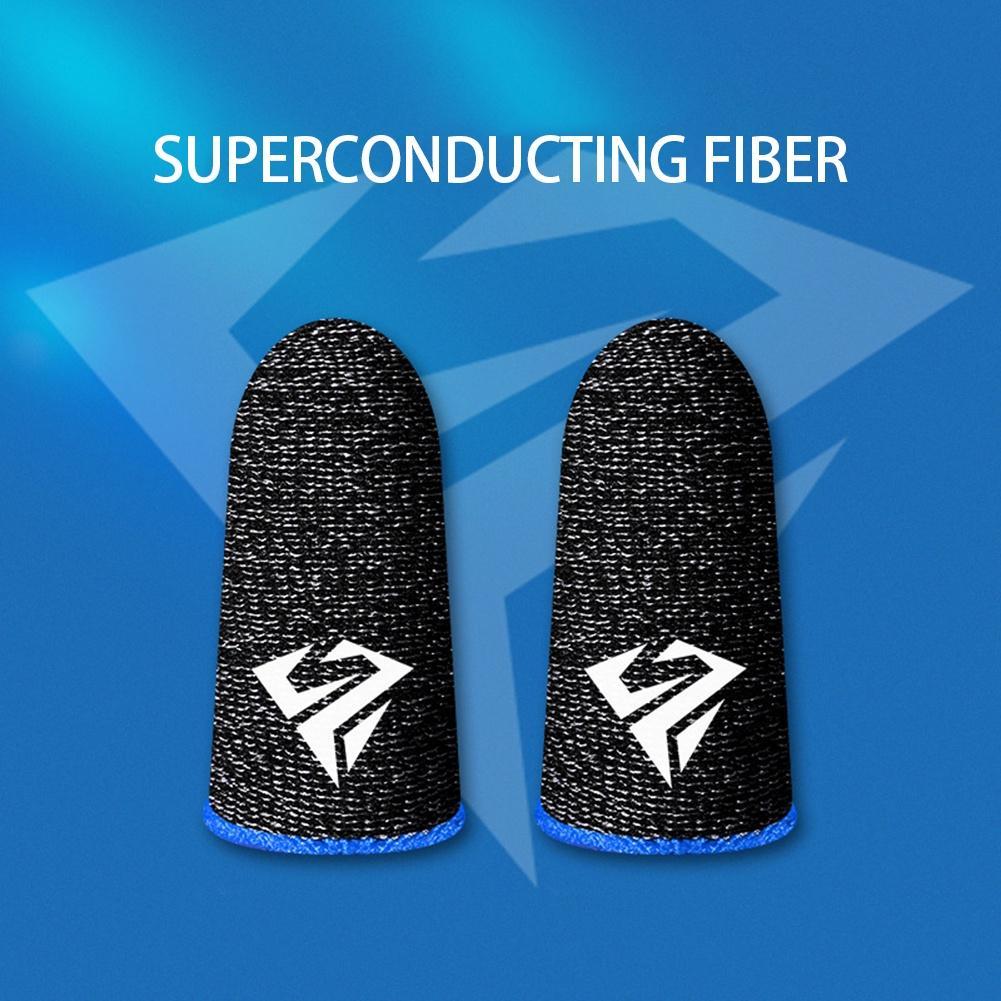 Gaming Gloves Bundle — 1 Pair Touch Screen Gloves + 2 Pairs Finger Sleeves, Anti-Sweat Breathable Conductive Set, High Sensitivity Mobile Game Controller Grip for PUBG CODM MLBB, Compatible with iPhone Samsung iPad All Smartphones