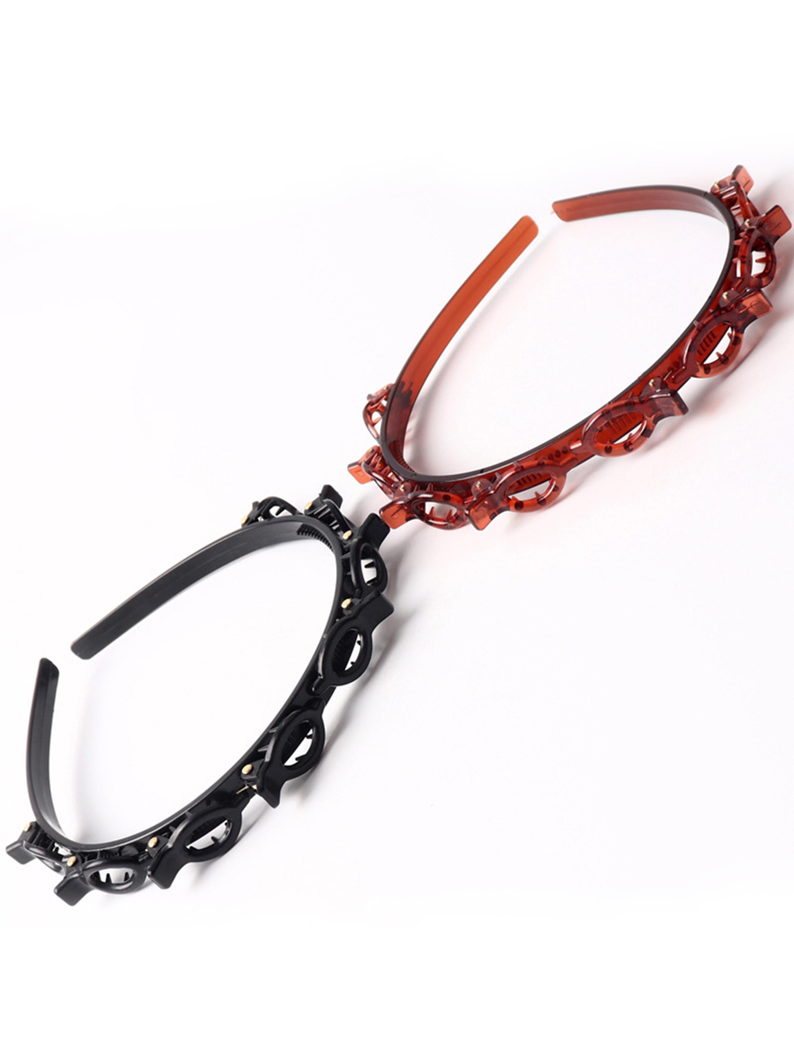 1/2pc Cute Hair Clip Decor Hairband, Novelty Multifunction Hair Hoop with Clips, Fashionable Hair Accessories for Women, Minimalist Headwear, Trendy Hair Hoop