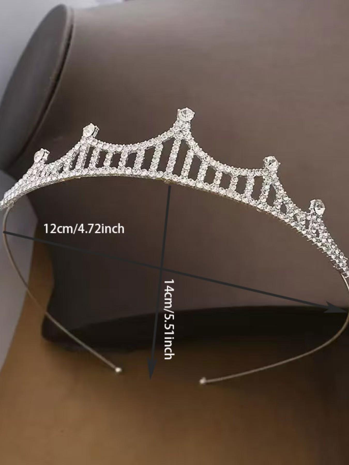 Adjustable Rhinestone Crown Headband, Non-Slip & Comfortable, Elegant Hairpiece for Weddings, Prom & Daily Wear, Tiktok Shop