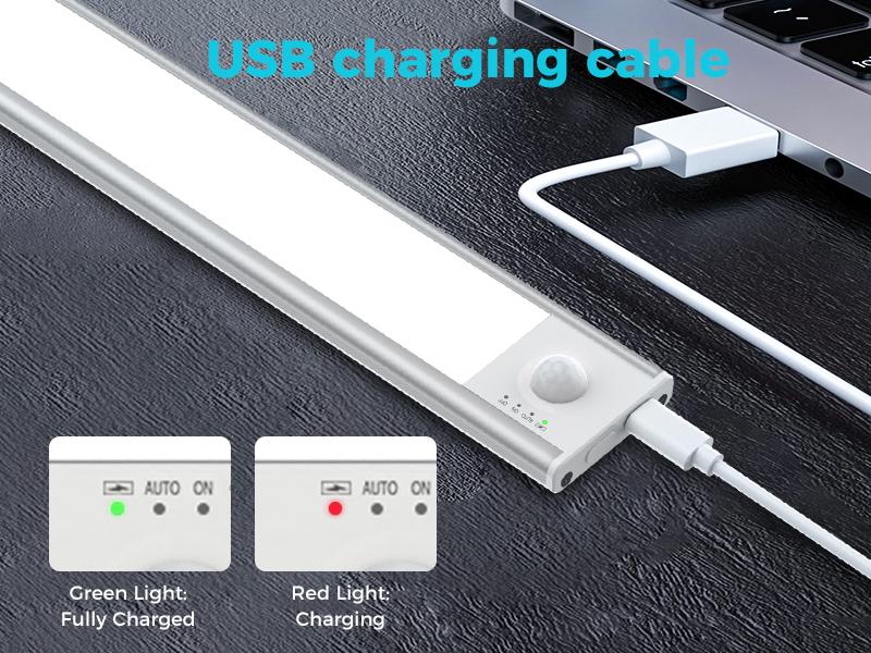 Under Cabinet Lighting Wireless,LED Rechargeable Motion Sensor Light Indoor Battery Operated,3 Color Temps&Dimmable Closet Lights with Remote,Under Counter Lights for Kitchen Stairs