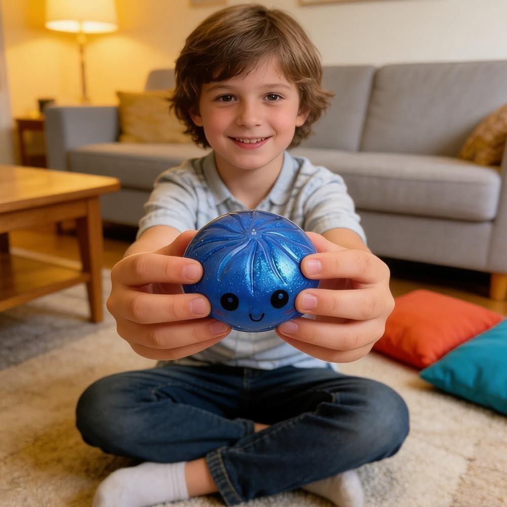 Dumpling Squishies, Mystery Glitter Dumpling Squishies Box, Colorful Dumplings Stress Balls Fidget Sensory Toy, Soft Squeeze Decompression Dough for Anxiety Relief Fidget, Kids Easter Basket Stuffers