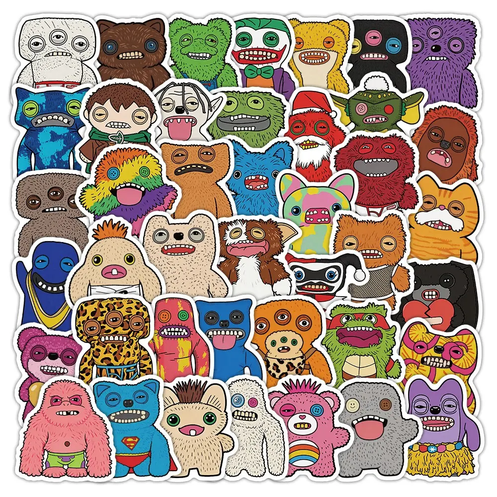 50 Cute and Ugly Cartoon Tooth Monsters, Adorable Dolls, Decorative Envelopes, Car Stickers, Fun Kids Party Supplies