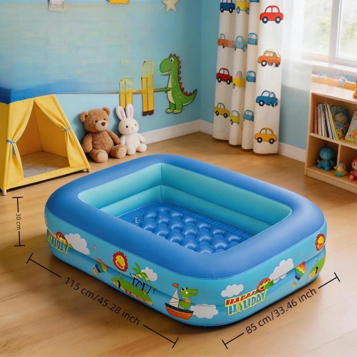 1.2-meter Thickened PVC Inflatable Swimming Pool, Portable Outdoor Camping Inflatable Pool, Kiddie Pool, Essential for Family Fun in Gardens, Lawns, and Indoor/Outdoor Summer Parties