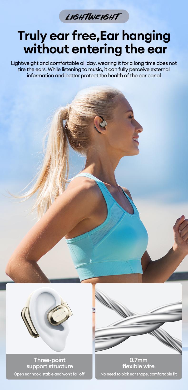 TRANSFORMERS TF-T61 with Built-in 169-Language Translation Open Free Wireless Bluetooth Noise Cancelling Headphones With Digital Display For Sports Gaming Earphones Audio Electronic