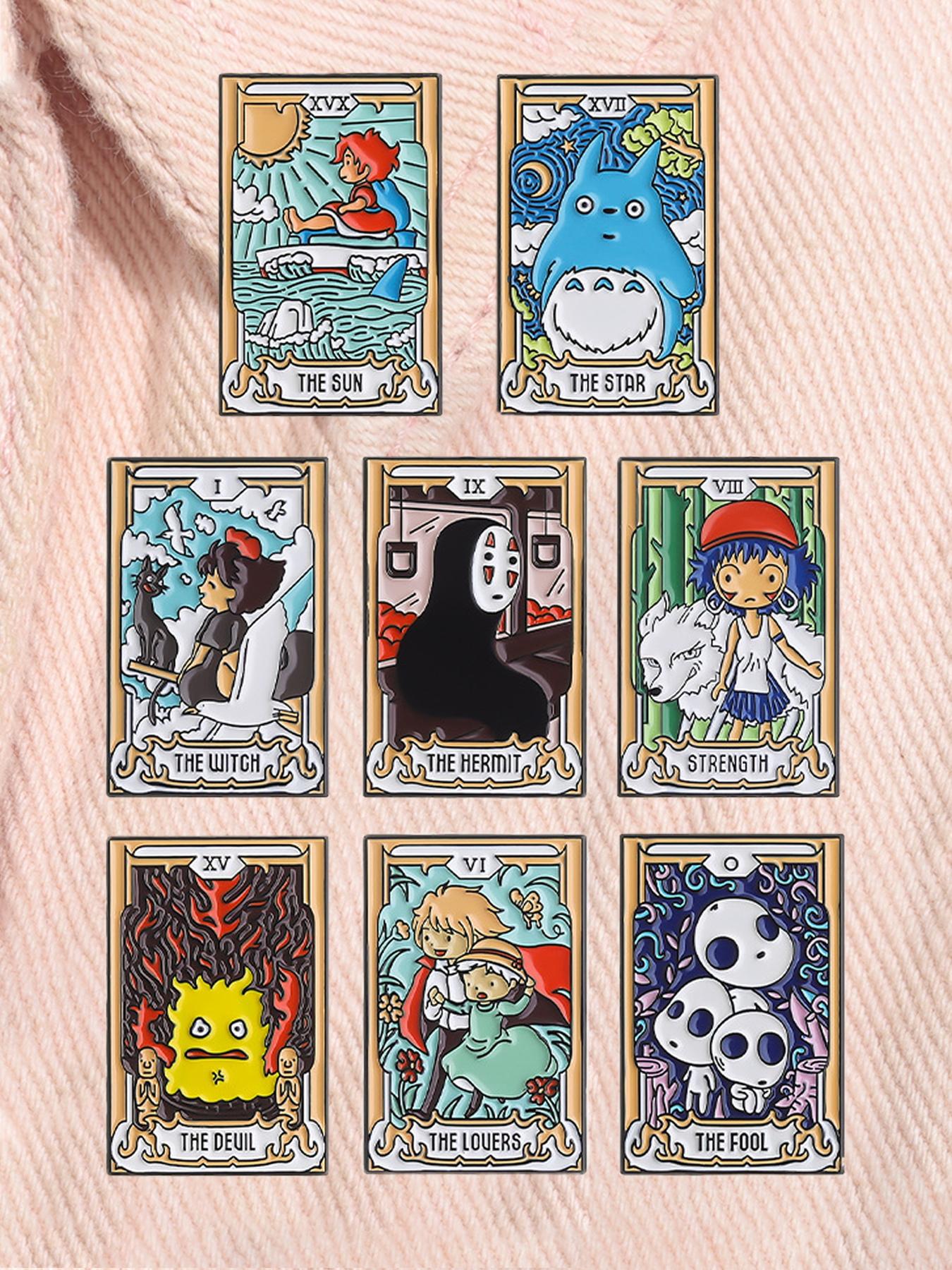 8 Piece Set Cartoon Anime Peripheral Enamel Pins Decor Pins Durable Metal Pins Classic Animation Character Alloy Brooches Lapel Backpack Badge Fashion Jewelry Accessories Gifts for Friends