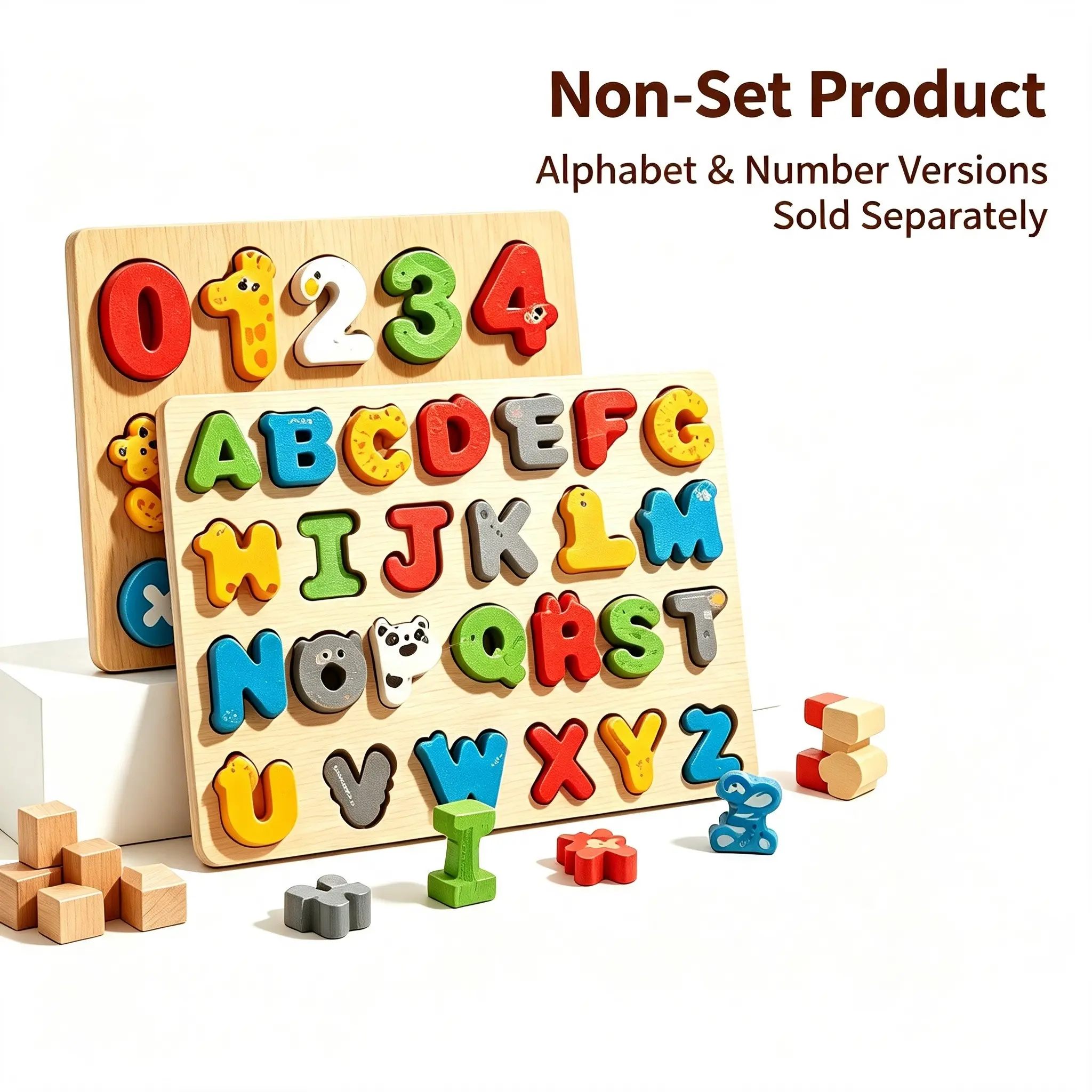 Wooden 3D Letter Puzzle, Colorful Alphabet Number Blocks, Educational Learning Toy for Kids, montessori puzzles gift, Fun Gift for Boys and Girls, Toddler Puzzles, Puzzles for Toddlers