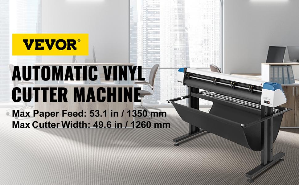 VEVOR 53-Inch Automatic Contour Vinyl Cutter Plotter Force Speed Adjustable Sign Cutting With Floor Stand Signmaster Software VEVOR 53-Inch Automatic Contour Vinyl Cutter Plotter Force Speed Adjustable Sign Cutting With Floor Stand Signmaster Software