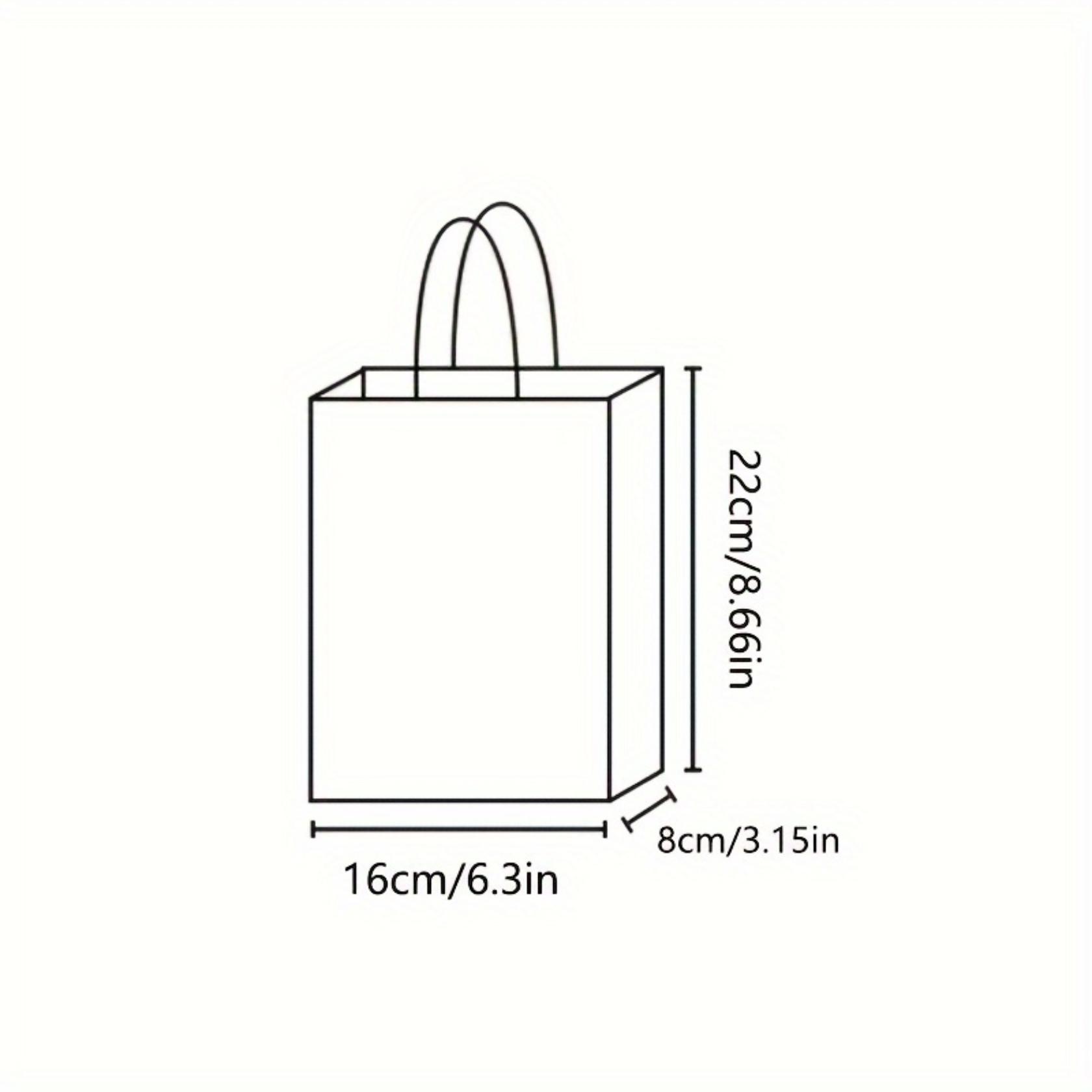 12pcs Natural Leather Handled Paper Bags, Leather Handle Paper Bags, Durable & Eco-Friendly Shopping Bags, Perfect for Retail Use