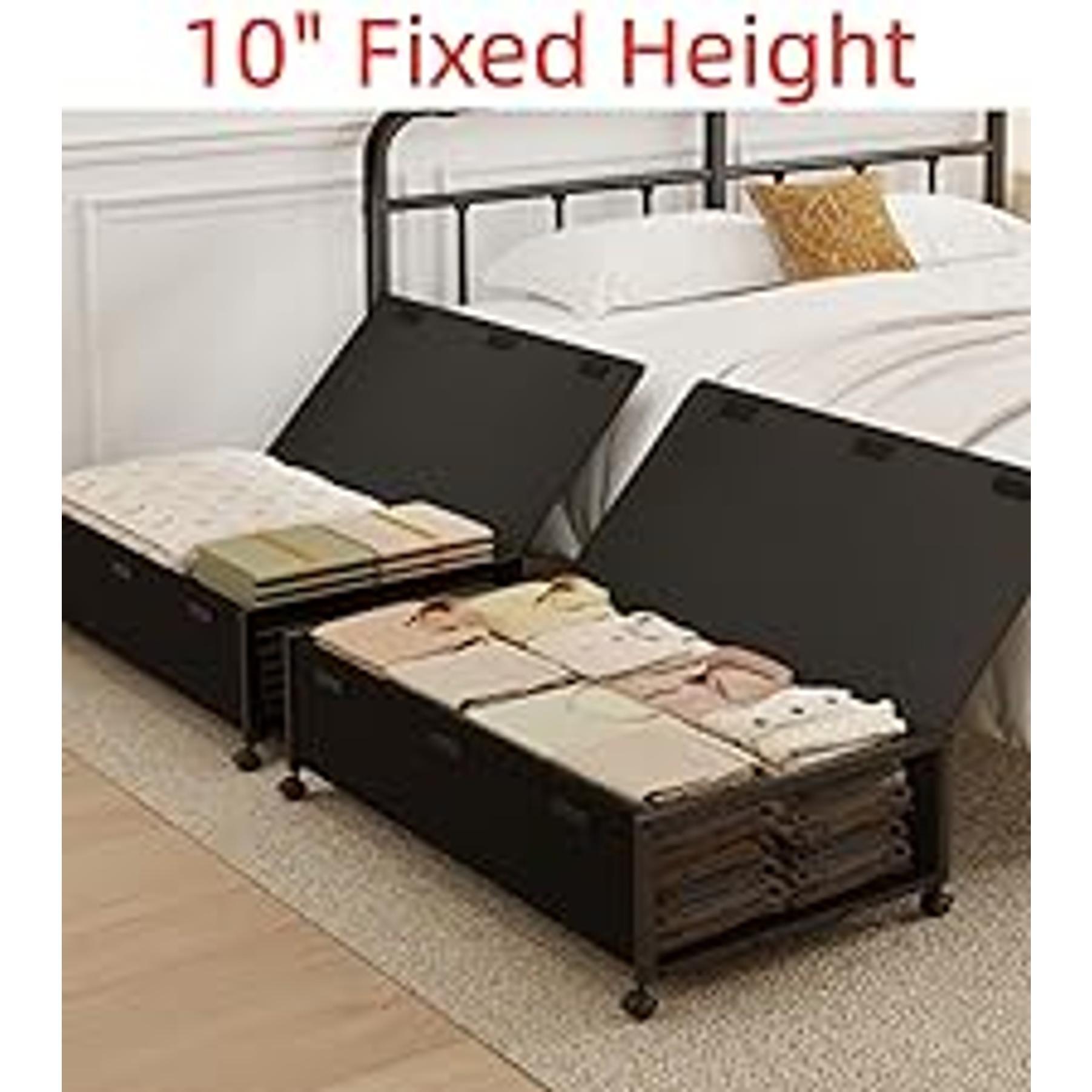 2 Pack Under the Bed Storage Containers,10 inch Height Under Bed Shoe Storage,31inch Long Underbed Storage with Wheels,Large Rolling under bed Clothes Storage Drawers with Lid for Dorm Tall ,Black 2 Pack Under the Bed Storage Containers,10 inch Height Under Bed Shoe Storage,31inch Long Underbed Storage with Wheels,Large Rolling under bed Clothes Storage Drawers with Lid for Dorm Tall ,Black