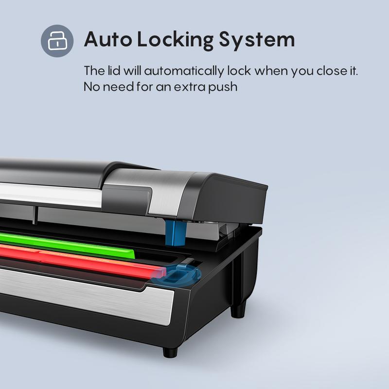 FRESKO AutoMax V8 Heavy Duty Vacuum Sealer Machine, Automatic Food Saver with Dry & Moist Modes, Built-in Cutter & Bag Storage, Includes Bags & Rolls