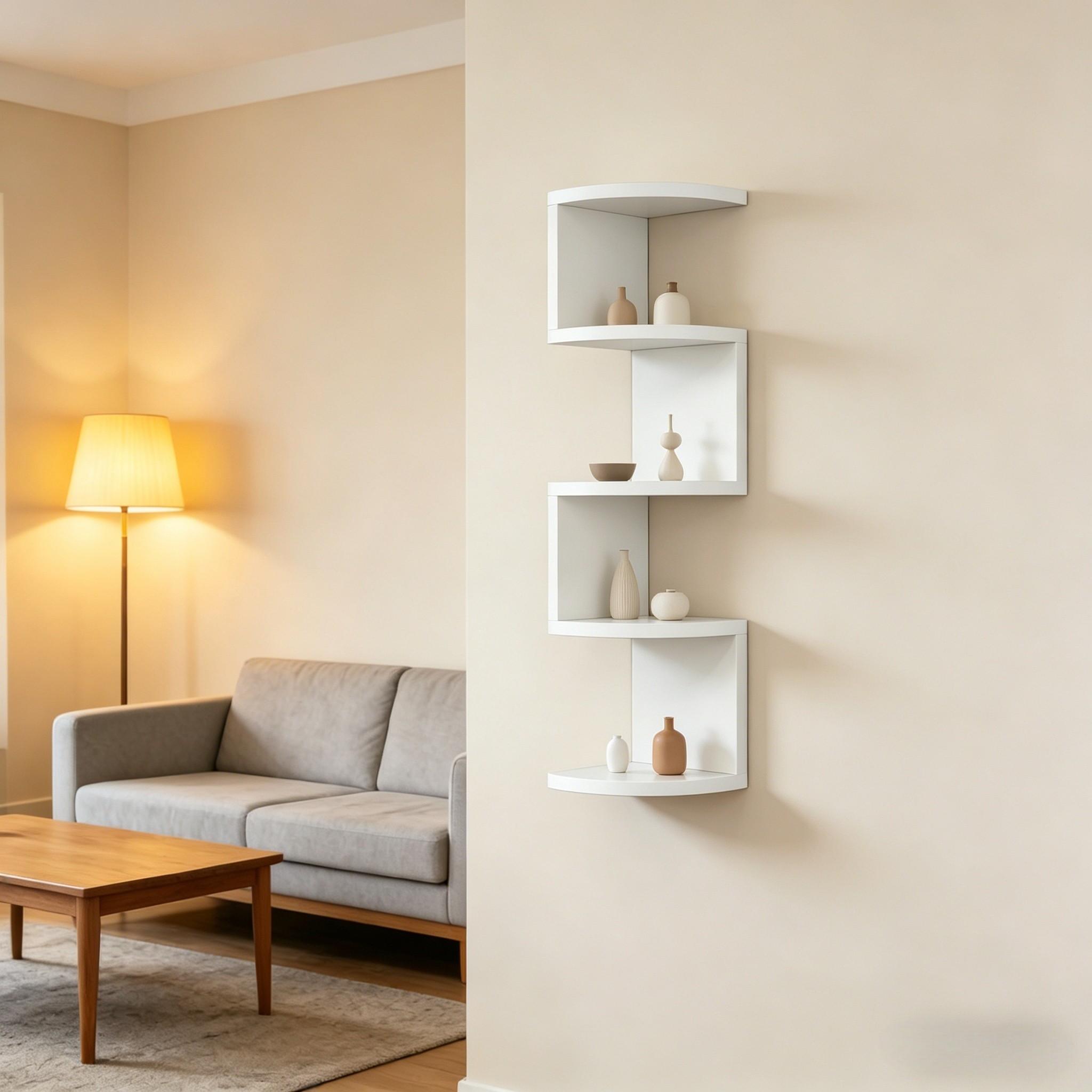 Thick Corner Shelf, No Drilling Wall Mount Organizer, Creative Multi-Layer Waterproof Storage Rack, Home Decor Bookshelf, Small Space Essential