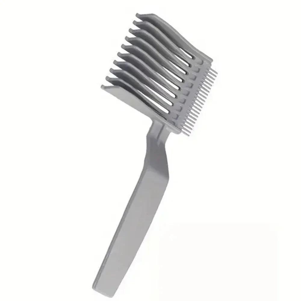 Professional Men's Hairdressing Comb, Long Handle Barber Dyeing Comb, Gradual Hair Cutting Tool, Flat Top Trimming Attachment