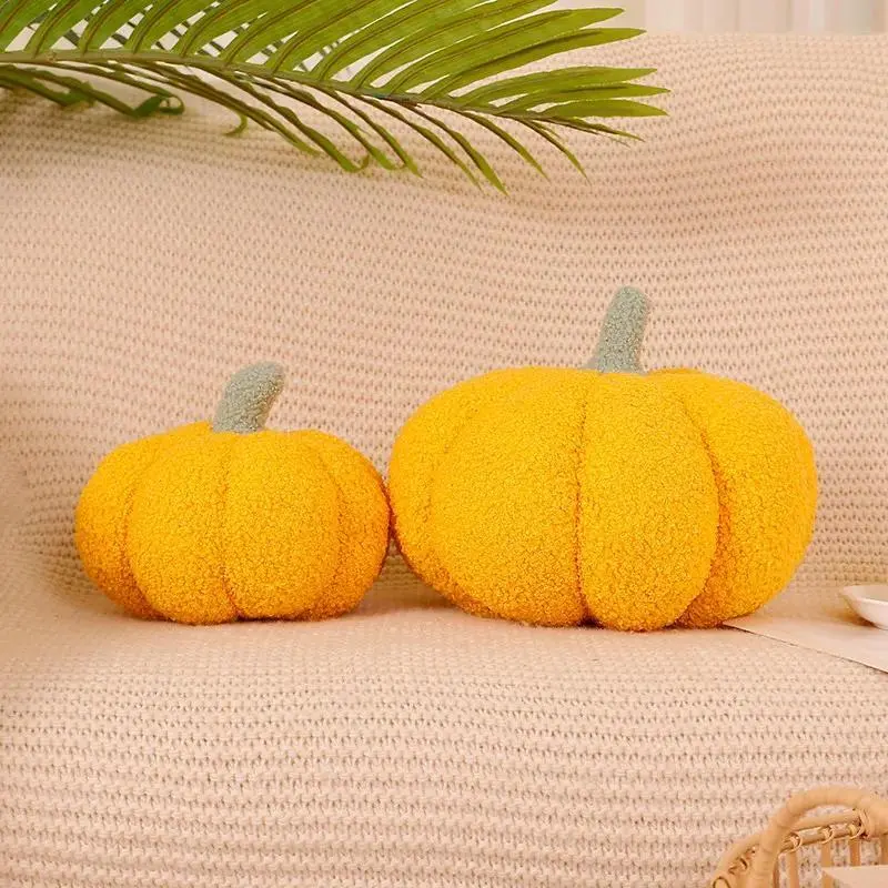 18/25cm Small Pumpkin Plush Pillow Stuffed Six Colors Plant Cushion Halloween's Day Party Prop Plushie Home Decoration Gift